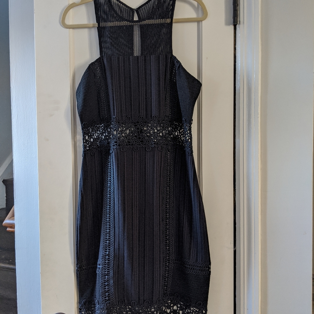 Express lace detail dress